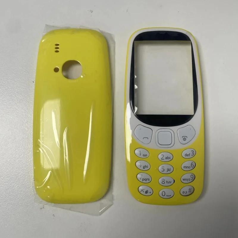Full Housing For Nokia 3310 (2G Version) Face Frame   Battery  Back Cover Housing With English Keyboard