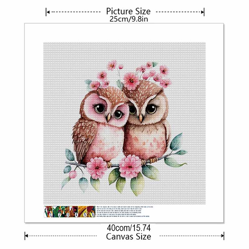 New Arrival 5D DIY Full Circle Diamond Painting "Painted Owl" Embroidery Cross Stitch Home Decor Gift