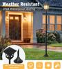 63' Aluminum Solar Light Post 2-Pack, Waterproof Outdoor Lamps for Patio, Backyard, Warm White, Replaceable Bulb