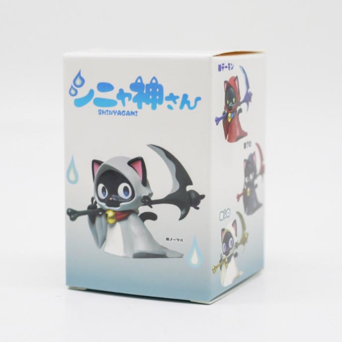 Genuine Cute Cat with Scythe Blind Box Toys Cute Calico Cat Cape Cat Action Figure Desktop Collection Ornaments Kids Gifts