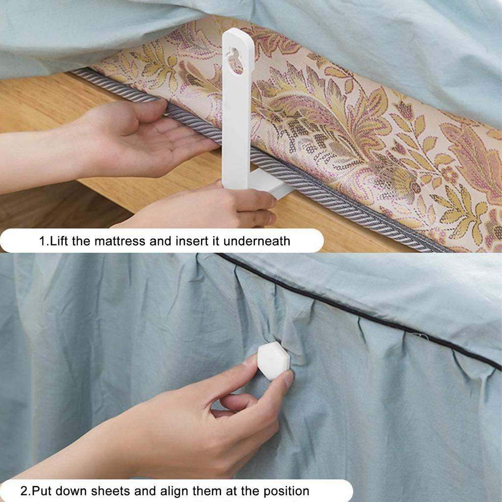 4pcs Bed Sheet Fasteners Mattress Bed Sheet Fixed Clips Holder Straps Household Supplies