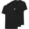 Logo Baumwoll-T-Shirts Einfarbig Rundhalsausschnitt Kurzarm Herren Oberteile Schwarz K2-091-8C00033-829H8-999