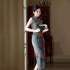 Kolsuz milli tarz yeni Çin günlük Suzhou uzun cheongsam geliştirilmiş genç 1011 yeni kadın yüksek kalite yaz