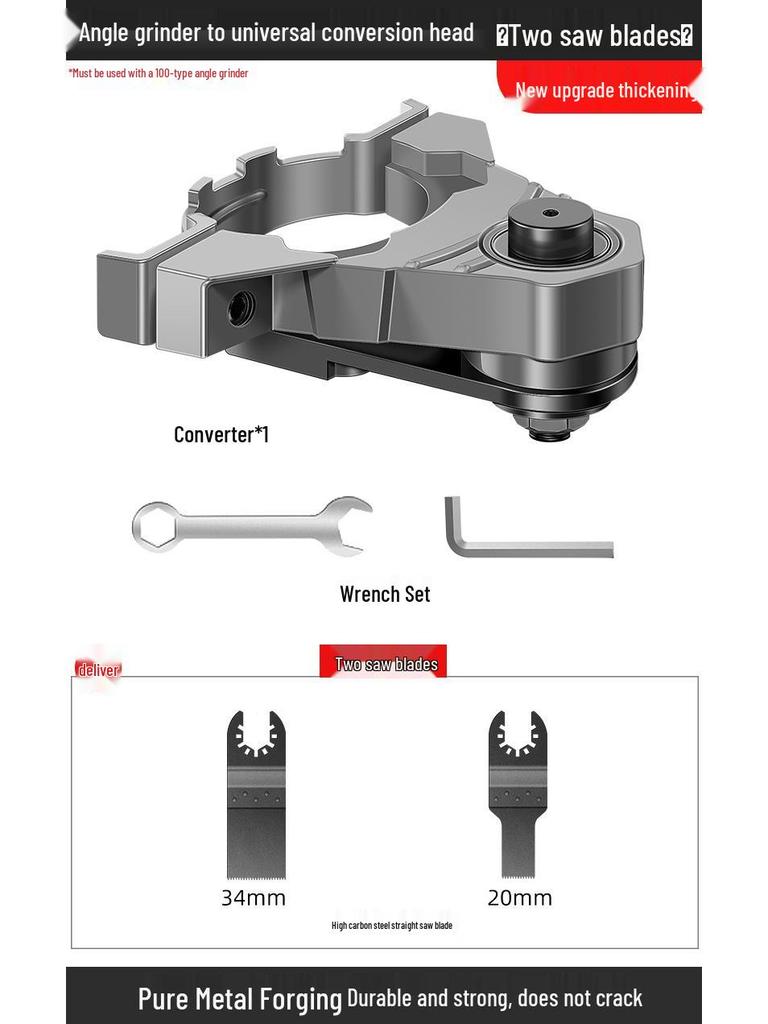 Universal Angle Grinder Adapter for Woodworking and Grooving