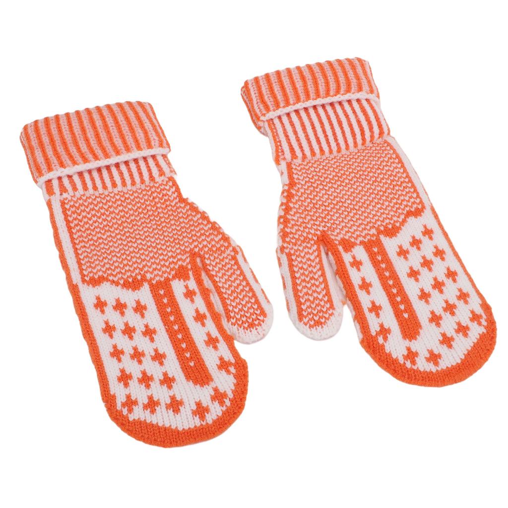 Funny Knitted Gloves, Thick Double Layer Warm Winter Mittens with   Middle Finger Design, for Adults Holiday Gifts and Outdoor Activities