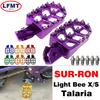 Motorcycle CNC Foot Pegs Pedal Mounting Pedals Retrofit Bracket For Sur-Ron Surron Sur Ron Light Bee S X Electric Off-Road Bike