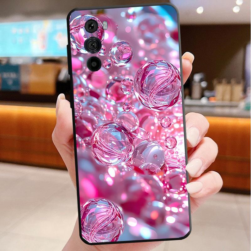 Pink Aesthtic Phone Case For Motorola Edge 50 40 Pro 60 50 40 30 Ultra Neo Fusion Moto G Play G Stylus G Power G