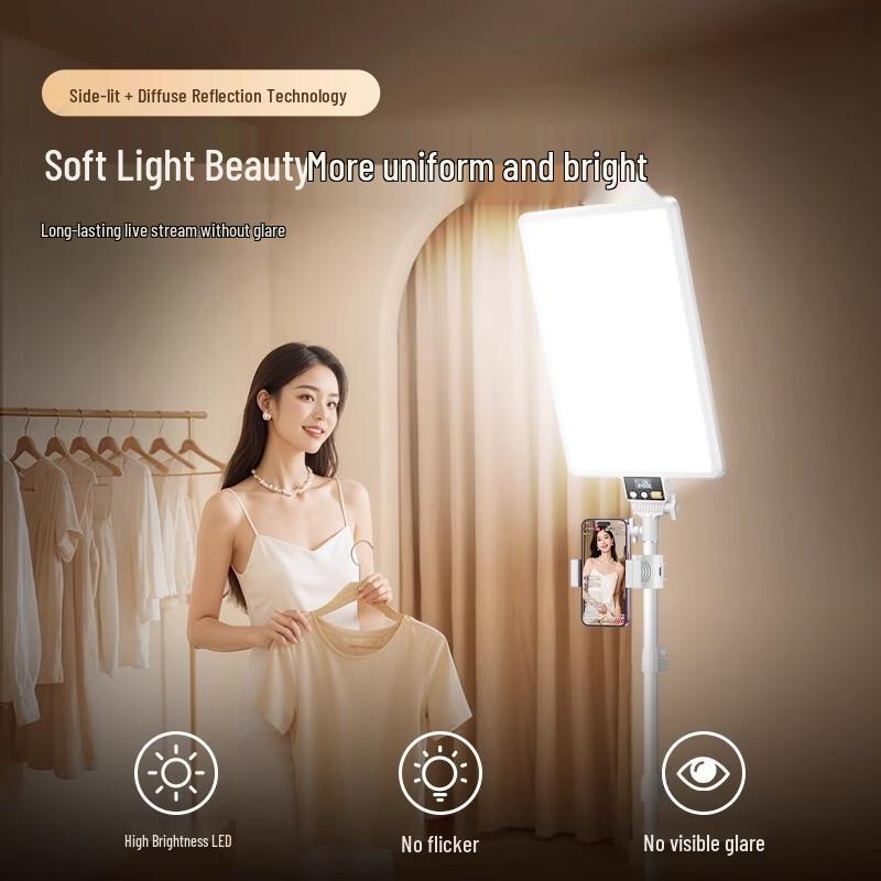 OLOEY 12-inch 50W Desktop Fill Light with Phone Holder