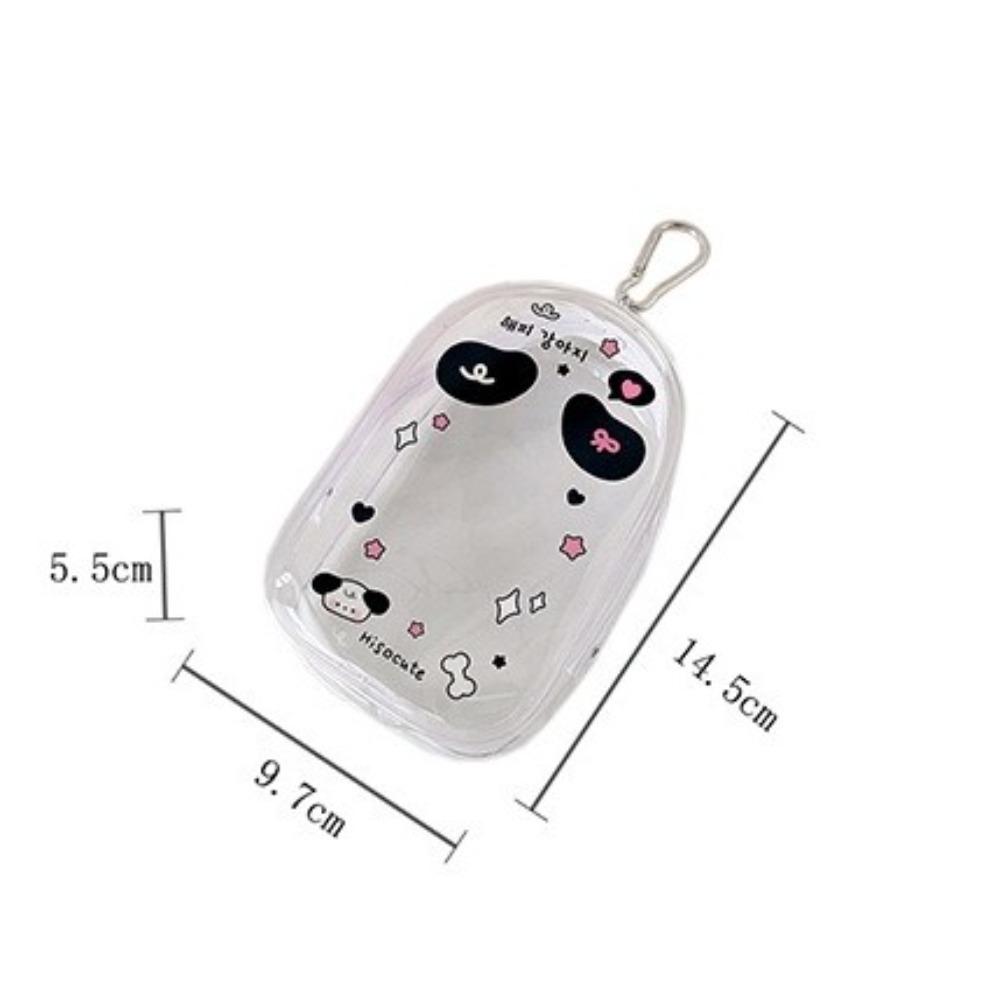 High Quality Cute PVC Data Cable Storage Bag Dustproof Decorative Pendant Transparent Display Zipper Bag Dolls Storage Pouch