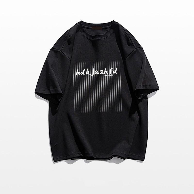 2025 New Women's American Style Loose Cotton Heavyweight Short-Sleeve T-Shirt