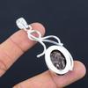 Oval Natural Coconut Jasper 925 Silver Birthday Bezel Anniversary Unique Pendant