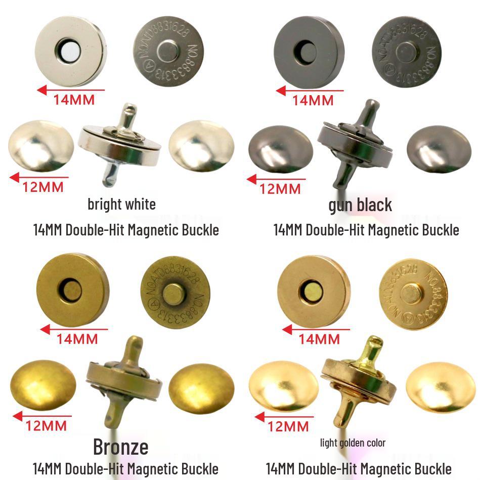 Round Magnetic Clasp 14mm-18mm Snap Button for Bags & Leather Goods Accessories