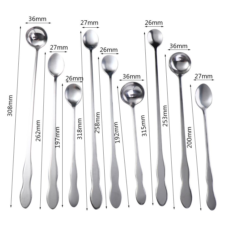 Edelstahl Eis Eis Tee Teelöffel Barlöffel Mischlöffel Cocktail Rührwerkzeug