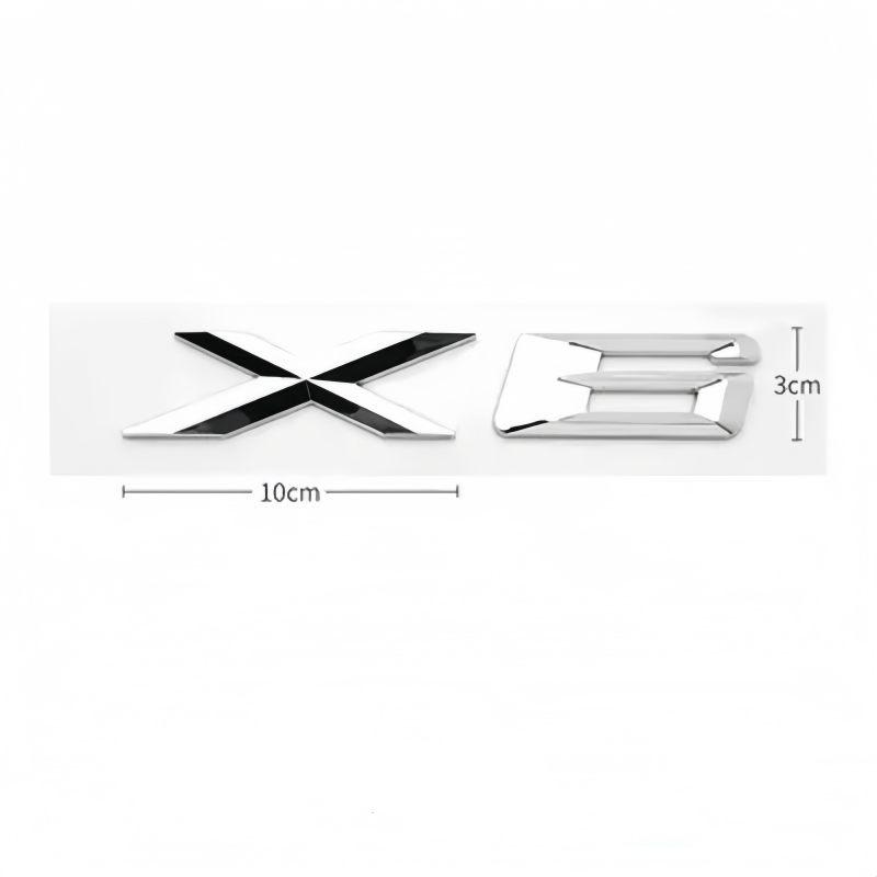 Logo chromé ABS 3D X3 X5 X6 GT, Badge de coffre de voiture, autocollant pour X5 E70 E53 F15 G05 X3 X5 X6 GT, accessoires Stikcer