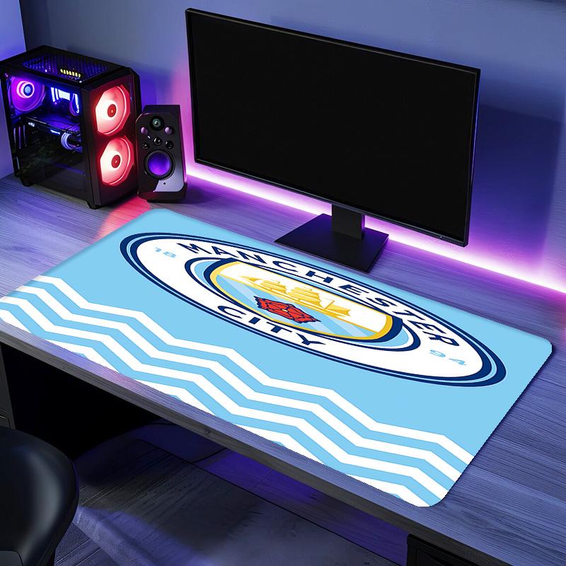 Manchester City Football Club Mauspads - Rutschfeste Gummibasis, Glatte Oberfläche für Arbeit, Gaming, Büro und Zuhause, Schreibtisch-Mauspad