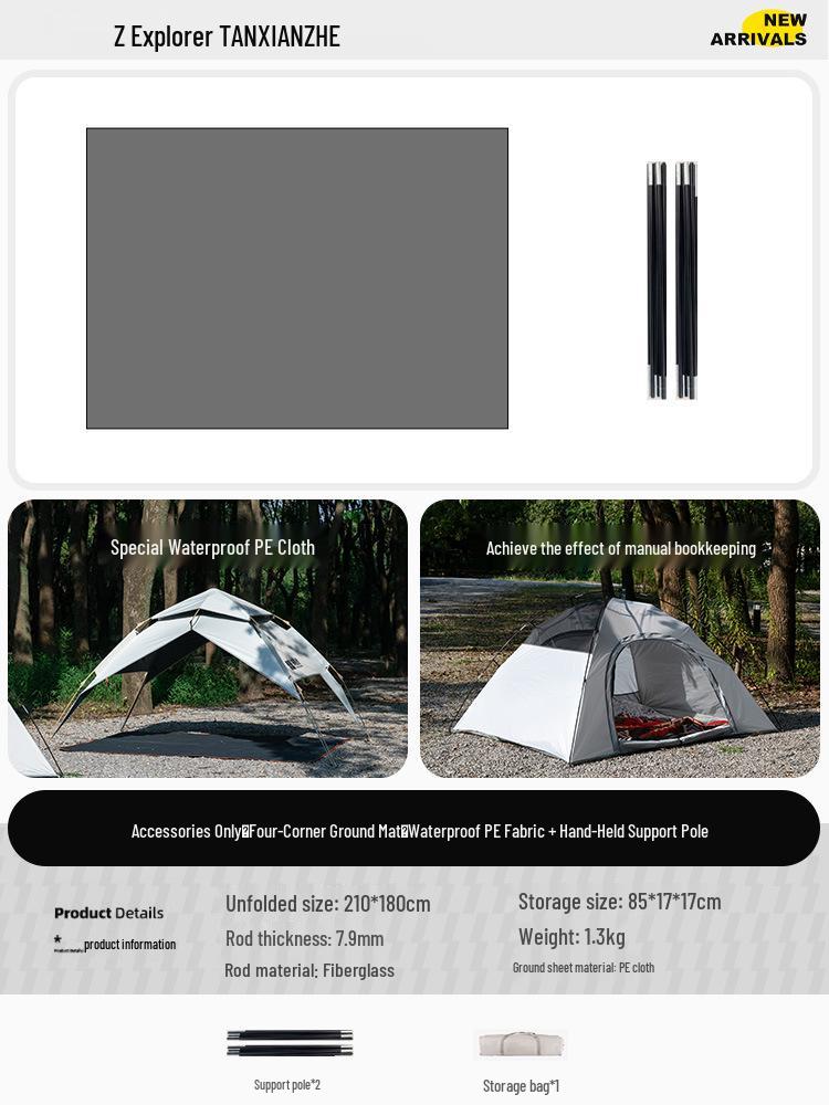 Explorer Automatic Rainproof Sun Protection Tent: Portable, Double-Layer, Foldable Camping Gear