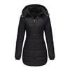 Autumn and Winter Women's Clothing Medium and Long Slim-fitting Hooded Jacket Casual Light Cotton-padded Clothing Cotton-padded Clothing Personality