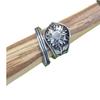 Retro Sunflower Pattern Open Adjustable Ring Temperament Men and Women Couple Ring Jewelry