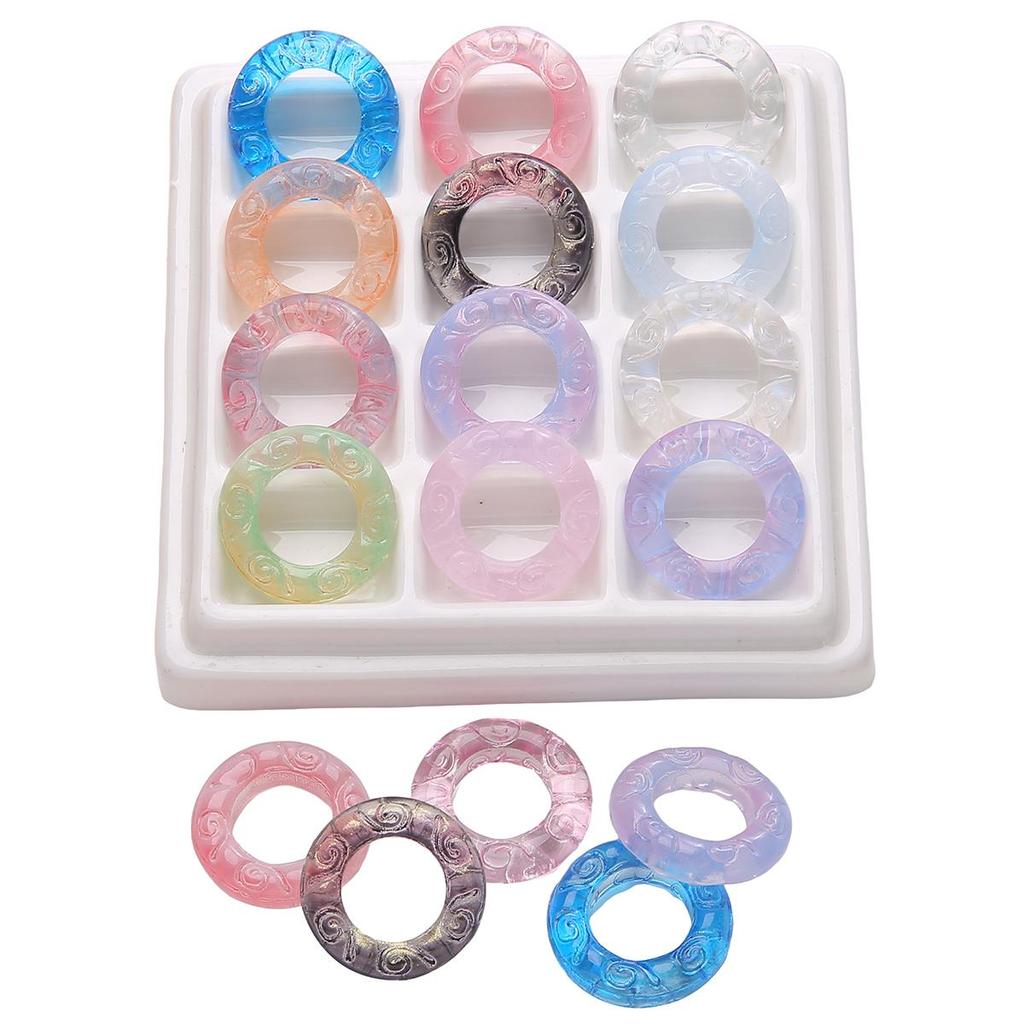 25mm 5 Stück/Beutel Glas Laufring DIY Armband Halskette Ohrringe Handwerk Schmuckzubehör