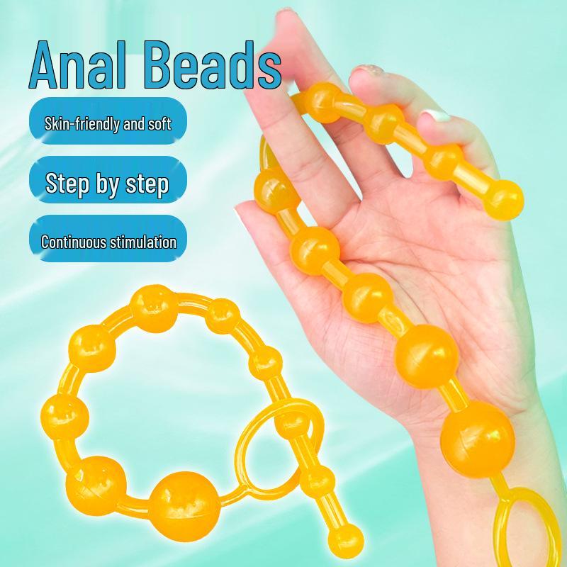 Colorful Beaded Anal Plug: Unisex Adult Toy for Enhanced Pleasure