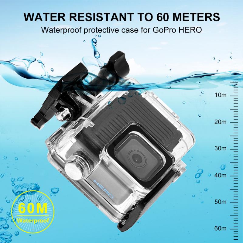 Fat Cow GoPro HERO 4K Sports Camera Waterproof Case - 60M Diving Protection, High Transparency