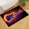 Electric Fire Guitar Fusion Non-Slip Home Carpet Design for Office Decor Living Room Bedroom Gift
