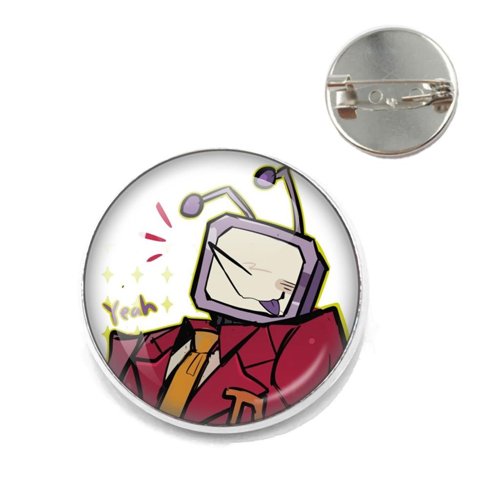 Deltarune Game Character Funny Meme Metal PinsTenna Glass Brooch Badges Accessories Pins Gamer Fans Friends Jewelry Gift