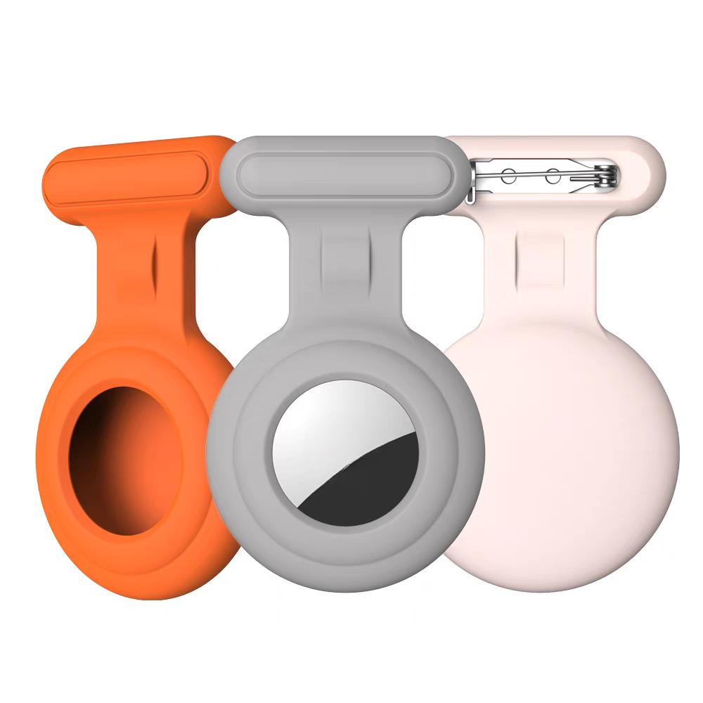 Hidden Airtag Holder for Kids GPS Tracker Silicone Air tag Holder with Brooch Pin, Airtags Clip Child/Elderly/Backpack/Luggage