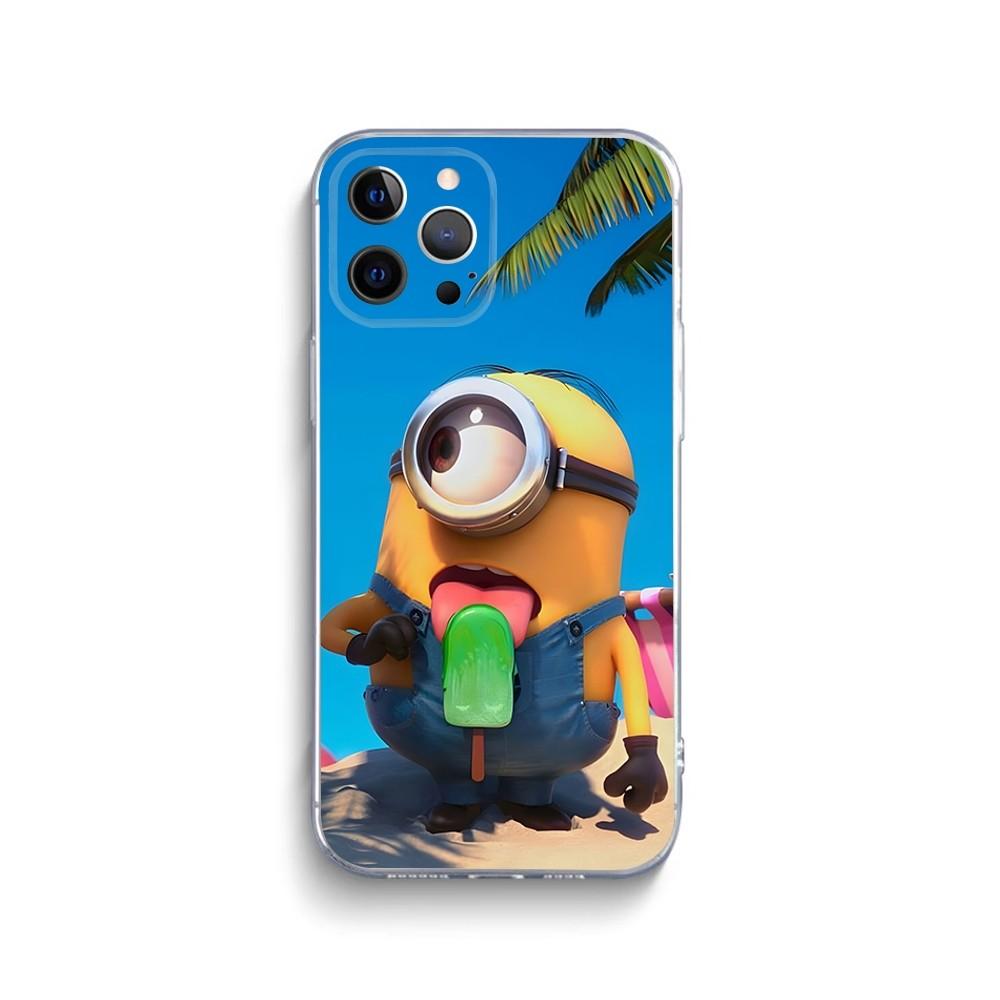 Movie M-MinionsS-S Banana Phone Case For iPhone 15,14,13,12,11 Plus,Pro,Max,XR,XS,X,7,8 Plus,SE,Mini Transparent Silicone Soft