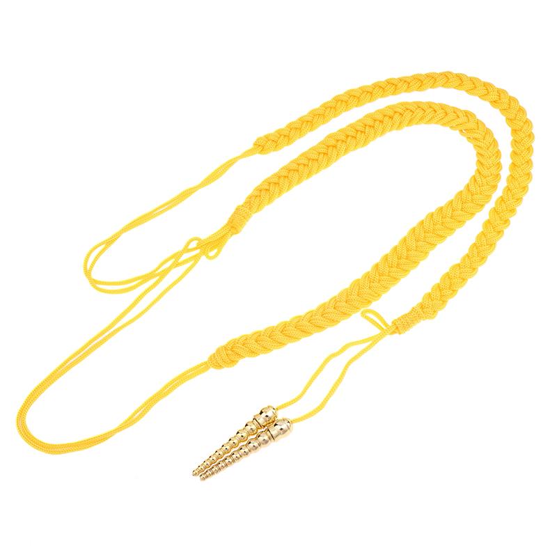 1Pc Red/Yellow Aiguillettes Wire Cord Or 2Pcs Yellow Pendants For Uniform Cosplay Costume Diy Clothes Decoration