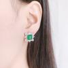 Jewelry Emerald Stud Earrings Vintage Earrings Elegant Women'S Simple Earrings