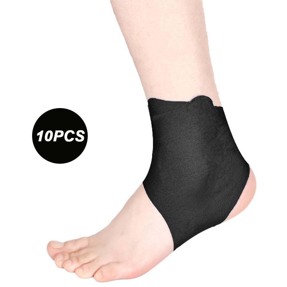 

10 шт. профессиональные спортивные эластичные мышечные пластыри предварительно вырезанные водонепроницаемые дышащие защитные патчи для лодыжек свободный дизайн Black 10PCS