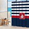 Nautical Shower Curtain Sailing Lighthouse Compasses Shower Curtain Bathroom Waterproof Polyester Fabric Decoration