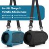 Bluetooth-Compatible Speaker Case with Strap Silicone Travel Case Waterproof for JBL Charge 5 Speaker Accessories