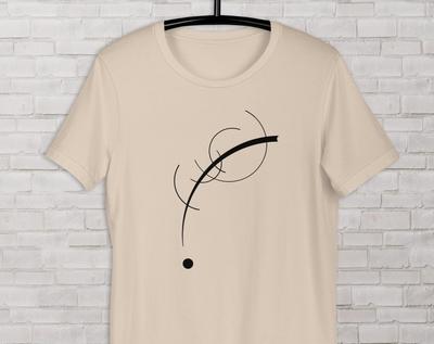 Wassily Kandinsky T-shirt, Geometric Art Shirt, Free Curve To the Point- Accompanying Sound of Geometric Curves (1925), Graphic Tee Shirt