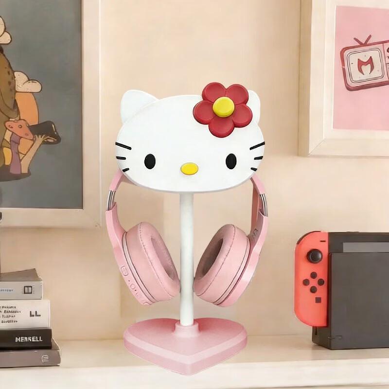 Hello Kitty Rosa Kopfhörerständer mit Herzbasis