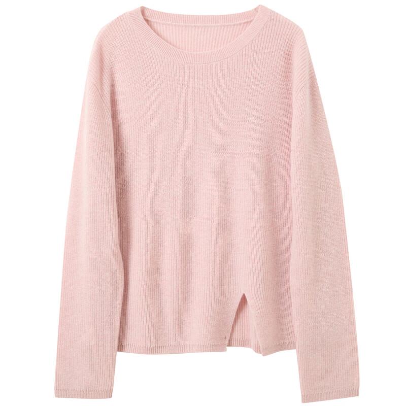 Sancai Women's Wool-Blend Crewneck Pullover Sweater