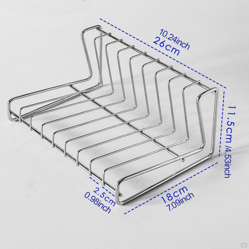 Compact Dish Drying Rack Stainless Steel Organizer for Kitchen and Dining