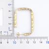 Nidin New Trendy 2 Colors Geometric Hollowed Square Shape Punk Style Earrings Zircon Women Simple Jewelry Party Gift Wholesale