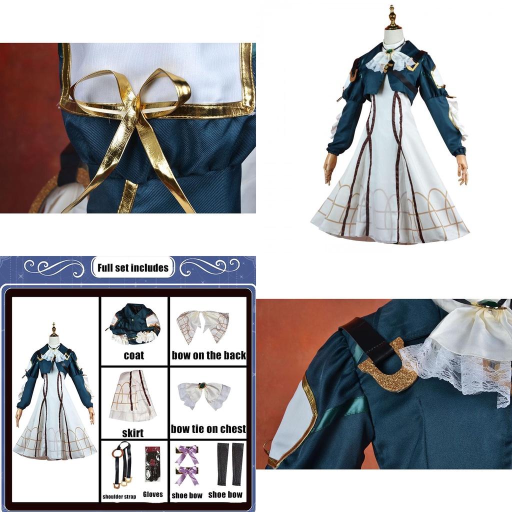 Stunning Violet Evergarden Cosplay Costume Set For Women At Halloween Party