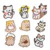 F26C 10 Pcs Embroidered Patches Animal Applique Patches Cartoon Cats Iron on Patches