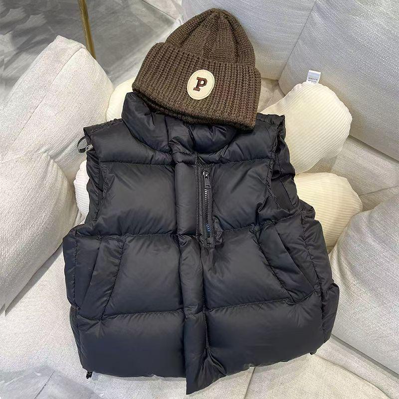 Kids' Winter 2025 Korean-Style Thick Down Vest for Girls