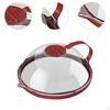 Microwave Splatter Cover for Food Portable House Items Plate Red
