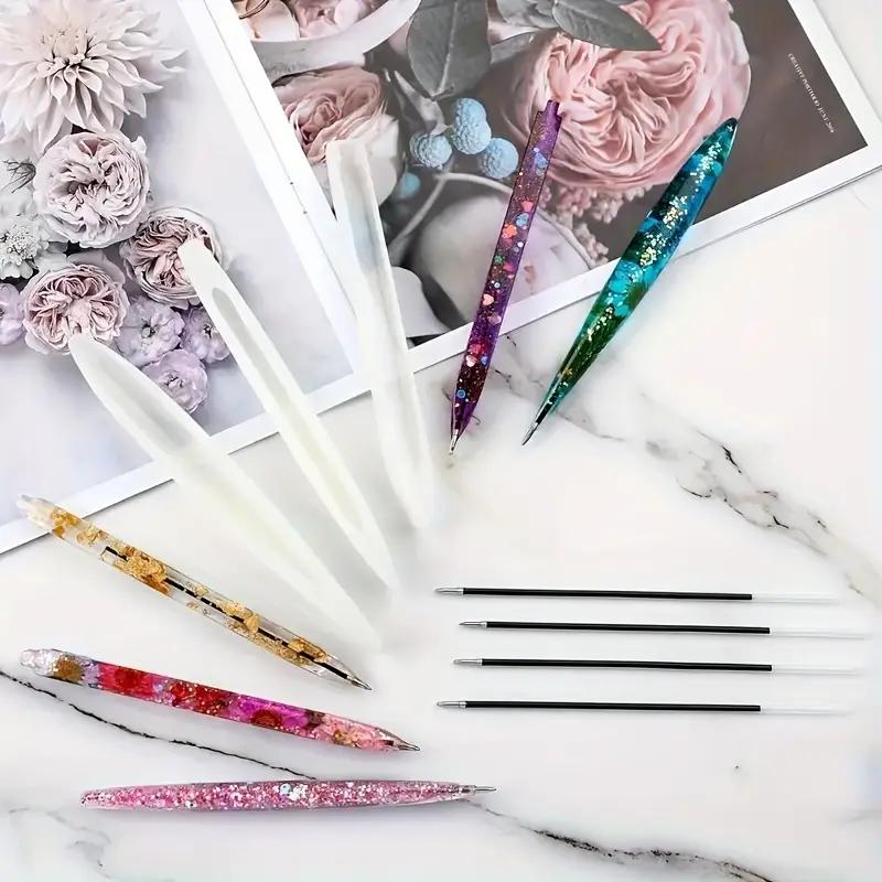 Practical and Creative DIY Ballpoint Pen Set with Ink Refills Resin Crafts for Handcrafting Stationery Gifts