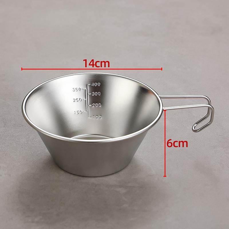 10/12/14CM Sierra Cup Outdoor Stainless Steel Sierra Coffee Cup Picnic Tableware Portable Barbecue Hiking Camping Tea Cup