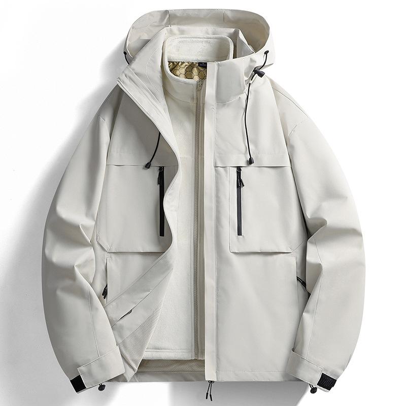 

New Hooded Two-piece Detachable Soft Outdoor Jacket for Men and Women for Couples Mountaineering XS