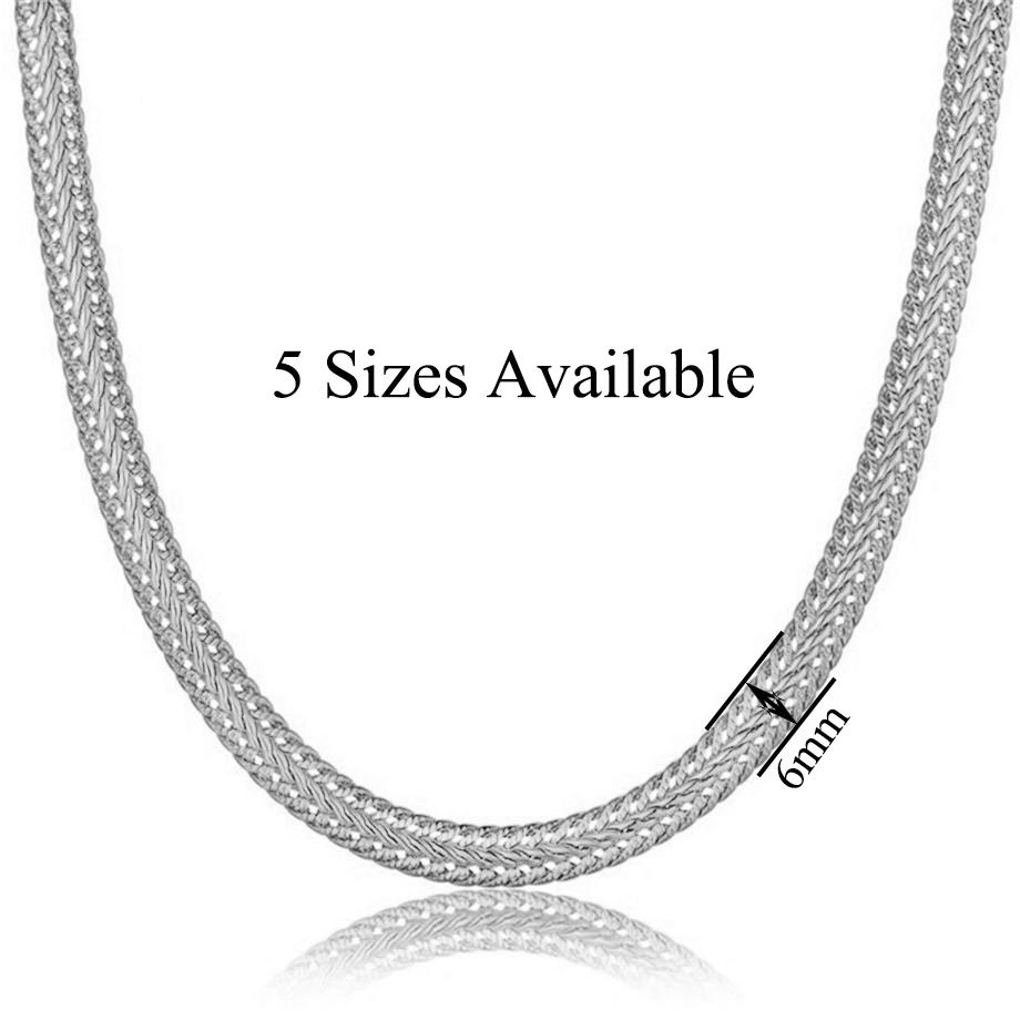 

Punk Fashion Flat Snake Chain Necklace 6mm Male Gold Silver Color Foxtail Link Chains For Men Women Vintage Jewelry Gift 2025 64cm