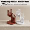 Miniature Home Stairs Model Spiral Staircase, Tiny Retro Model, Staircase for Doll Mansion Replica 1/12 Scale Scenes Detailed
