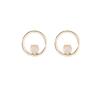 [Naot Jewelry] Women's Stud Earrings, Opal Birthstone (October), Bubble Circle Pierce