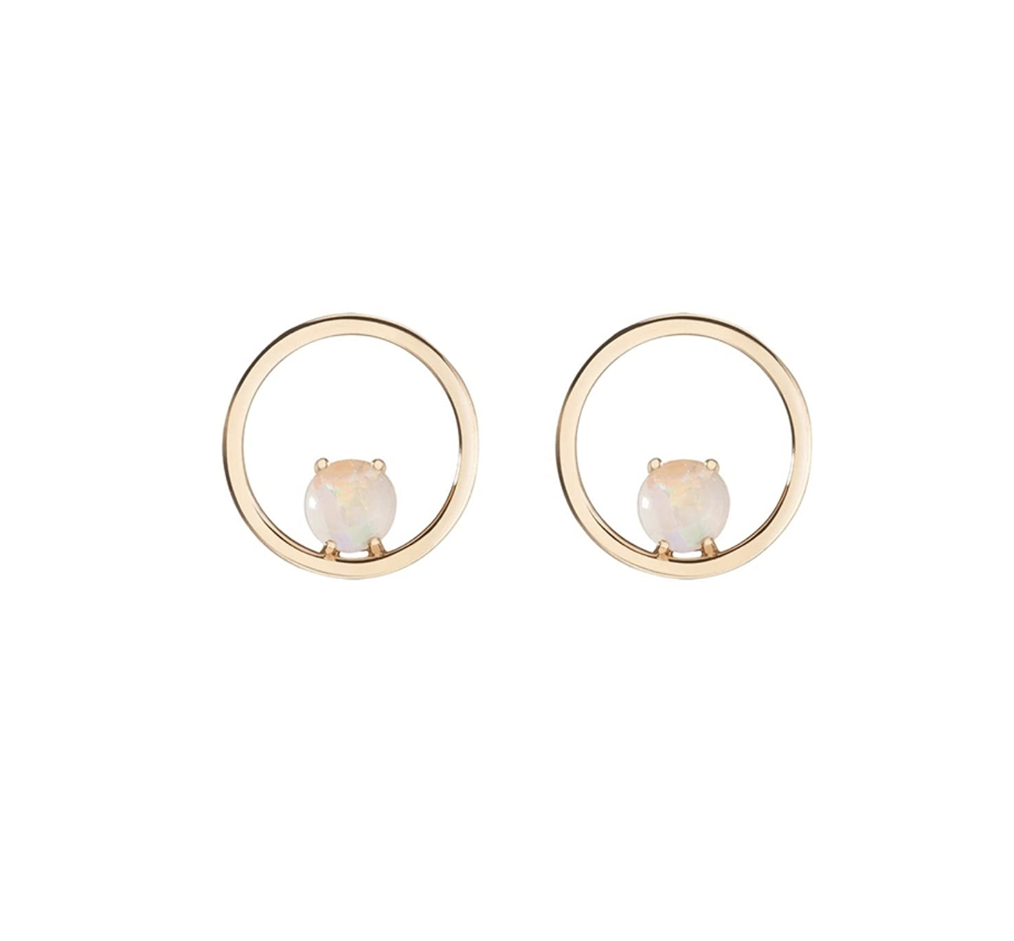 

Stud Bubble Circle Pierce [Naot Jewelry] Women s Earrings, Opal, Birthstone, October,